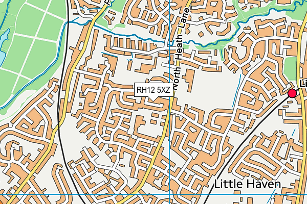 RH12 5XZ map - OS VectorMap District (Ordnance Survey) RH12 5XZ map - OS VectorMap District (Ordnance Survey)