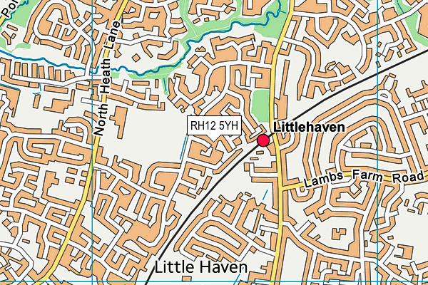 RH12 5YH map - OS VectorMap District (Ordnance Survey) RH12 5YH map - OS VectorMap District (Ordnance Survey)