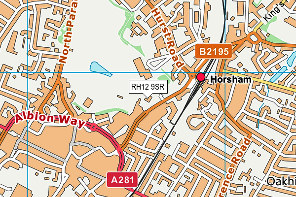 RH12 9SR map - OS VectorMap District (Ordnance Survey) RH12 9SR map - OS VectorMap District (Ordnance Survey)