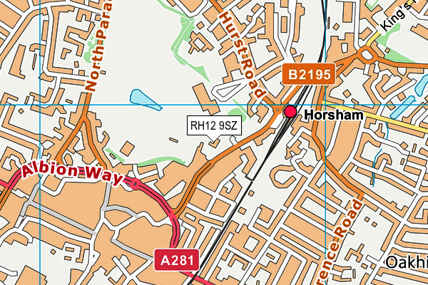 RH12 9SZ map - OS VectorMap District (Ordnance Survey) RH12 9SZ map - OS VectorMap District (Ordnance Survey)