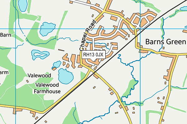 RH13 0JX map - OS VectorMap District (Ordnance Survey) RH13 0JX map - OS VectorMap District (Ordnance Survey)