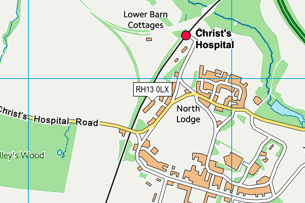 RH13 0LX map - OS VectorMap District (Ordnance Survey) RH13 0LX map - OS VectorMap District (Ordnance Survey)
