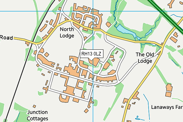 RH13 0LZ map - OS VectorMap District (Ordnance Survey) RH13 0LZ map - OS VectorMap District (Ordnance Survey)