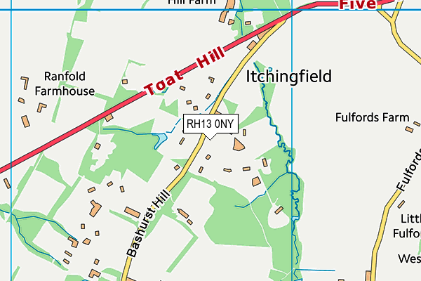 RH13 0NY map - OS VectorMap District (Ordnance Survey) RH13 0NY map - OS VectorMap District (Ordnance Survey)