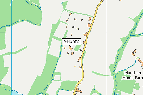 RH13 0PQ map - OS VectorMap District (Ordnance Survey) RH13 0PQ map - OS VectorMap District (Ordnance Survey)