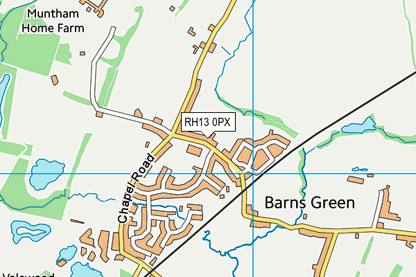 RH13 0PX map - OS VectorMap District (Ordnance Survey) RH13 0PX map - OS VectorMap District (Ordnance Survey)