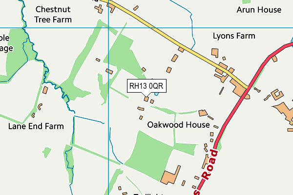 RH13 0QR map - OS VectorMap District (Ordnance Survey) RH13 0QR map - OS VectorMap District (Ordnance Survey)