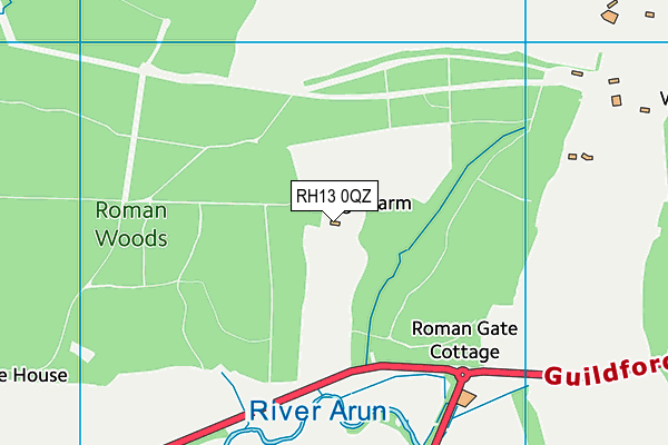 RH13 0QZ map - OS VectorMap District (Ordnance Survey) RH13 0QZ map - OS VectorMap District (Ordnance Survey)