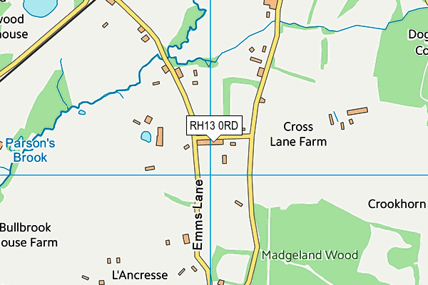 RH13 0RD map - OS VectorMap District (Ordnance Survey) RH13 0RD map - OS VectorMap District (Ordnance Survey)