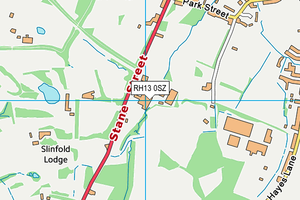 RH13 0SZ map - OS VectorMap District (Ordnance Survey)