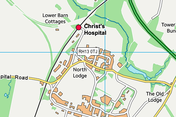 RH13 0TJ map - OS VectorMap District (Ordnance Survey) RH13 0TJ map - OS VectorMap District (Ordnance Survey)