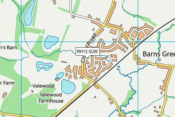 RH13 0UW map - OS VectorMap District (Ordnance Survey) RH13 0UW map - OS VectorMap District (Ordnance Survey)