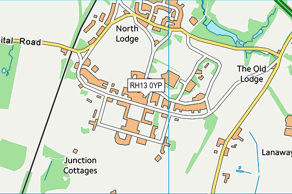 RH13 0YP map - OS VectorMap District (Ordnance Survey) RH13 0YP map - OS VectorMap District (Ordnance Survey)
