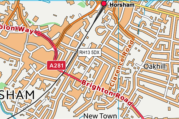 RH13 5DX map - OS VectorMap District (Ordnance Survey) RH13 5DX map - OS VectorMap District (Ordnance Survey)