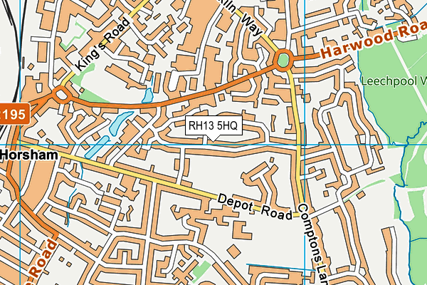 RH13 5HQ map - OS VectorMap District (Ordnance Survey) RH13 5HQ map - OS VectorMap District (Ordnance Survey)