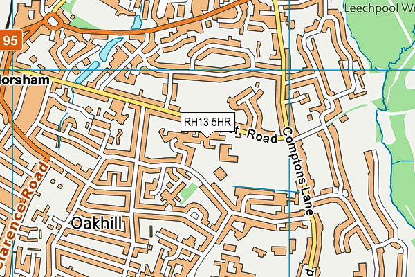 RH13 5HR map - OS VectorMap District (Ordnance Survey) RH13 5HR map - OS VectorMap District (Ordnance Survey)