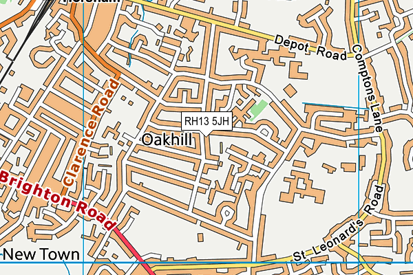 RH13 5JH map - OS VectorMap District (Ordnance Survey) RH13 5JH map - OS VectorMap District (Ordnance Survey)