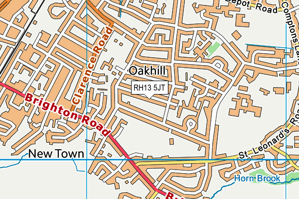RH13 5JT map - OS VectorMap District (Ordnance Survey) RH13 5JT map - OS VectorMap District (Ordnance Survey)