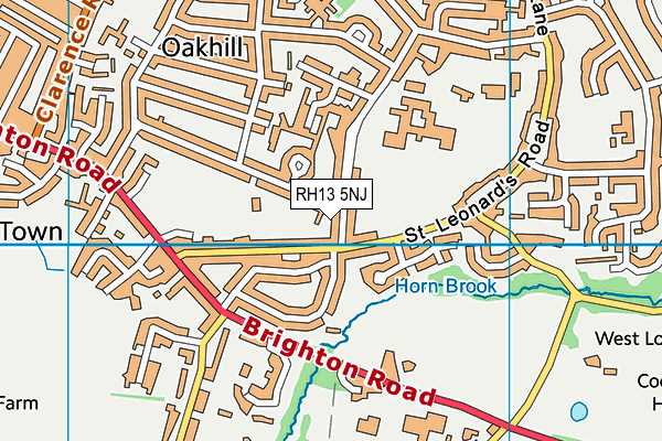 RH13 5NJ map - OS VectorMap District (Ordnance Survey) RH13 5NJ map - OS VectorMap District (Ordnance Survey)