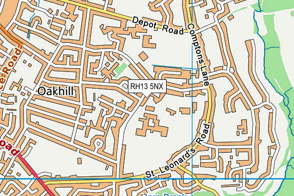 RH13 5NX map - OS VectorMap District (Ordnance Survey) RH13 5NX map - OS VectorMap District (Ordnance Survey)