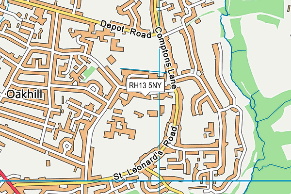 RH13 5NY map - OS VectorMap District (Ordnance Survey) RH13 5NY map - OS VectorMap District (Ordnance Survey)