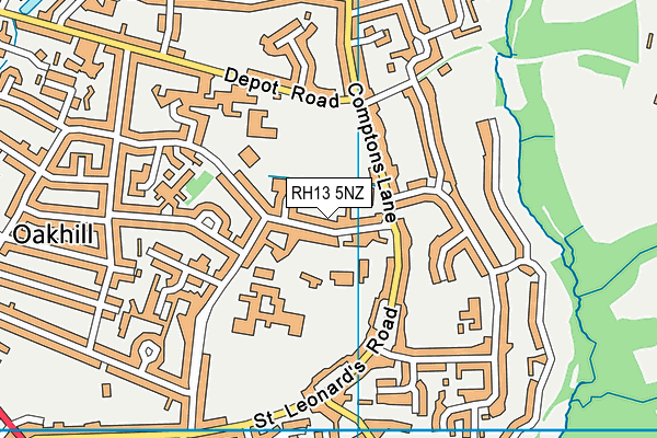 RH13 5NZ map - OS VectorMap District (Ordnance Survey) RH13 5NZ map - OS VectorMap District (Ordnance Survey)