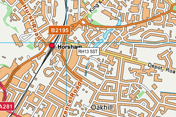 RH13 5ST map - OS VectorMap District (Ordnance Survey) RH13 5ST map - OS VectorMap District (Ordnance Survey)
