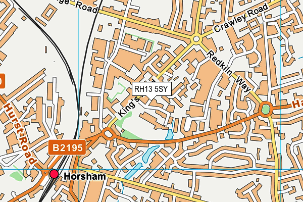 RH13 5SY map - OS VectorMap District (Ordnance Survey) RH13 5SY map - OS VectorMap District (Ordnance Survey)