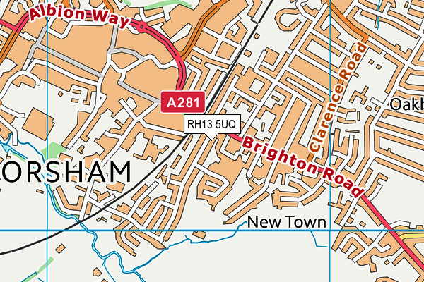 RH13 5UQ map - OS VectorMap District (Ordnance Survey) RH13 5UQ map - OS VectorMap District (Ordnance Survey)