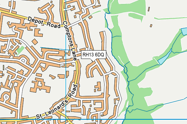 RH13 6DQ map - OS VectorMap District (Ordnance Survey) RH13 6DQ map - OS VectorMap District (Ordnance Survey)