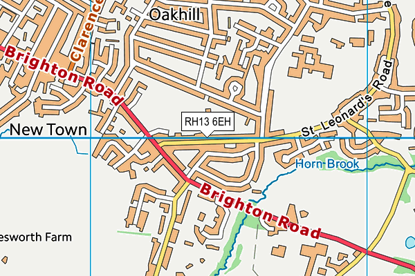 RH13 6EH map - OS VectorMap District (Ordnance Survey) RH13 6EH map - OS VectorMap District (Ordnance Survey)