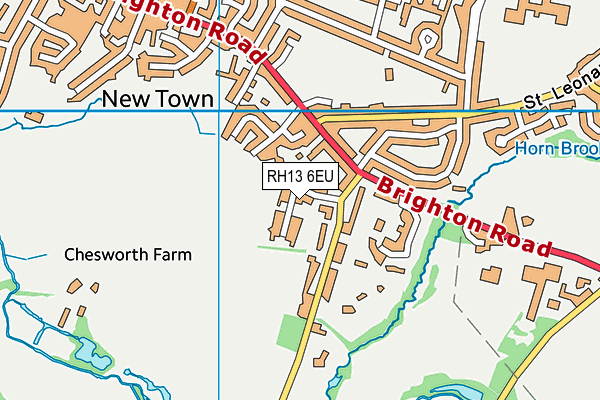 RH13 6EU map - OS VectorMap District (Ordnance Survey) RH13 6EU map - OS VectorMap District (Ordnance Survey)