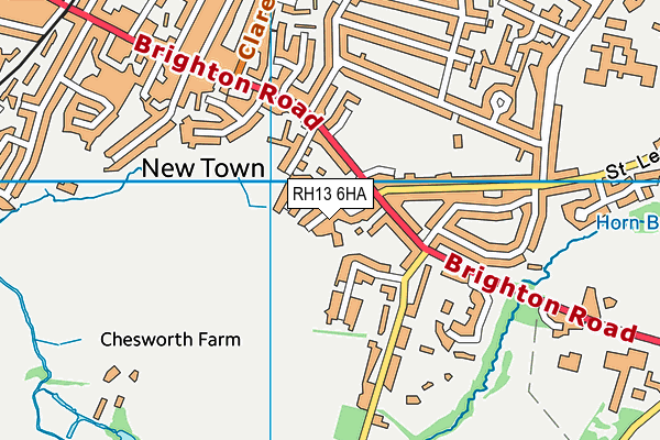 RH13 6HA map - OS VectorMap District (Ordnance Survey) RH13 6HA map - OS VectorMap District (Ordnance Survey)