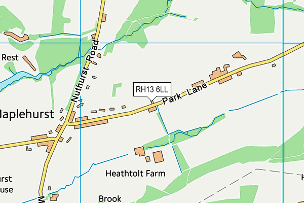 RH13 6LL map - OS VectorMap District (Ordnance Survey) RH13 6LL map - OS VectorMap District (Ordnance Survey)