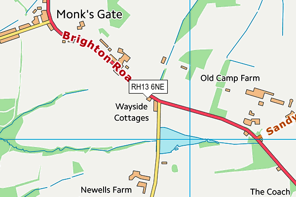 RH13 6NE map - OS VectorMap District (Ordnance Survey) RH13 6NE map - OS VectorMap District (Ordnance Survey)
