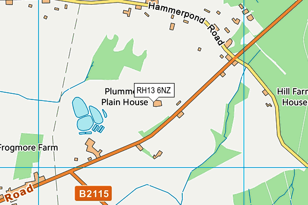 RH13 6NZ map - OS VectorMap District (Ordnance Survey) RH13 6NZ map - OS VectorMap District (Ordnance Survey)