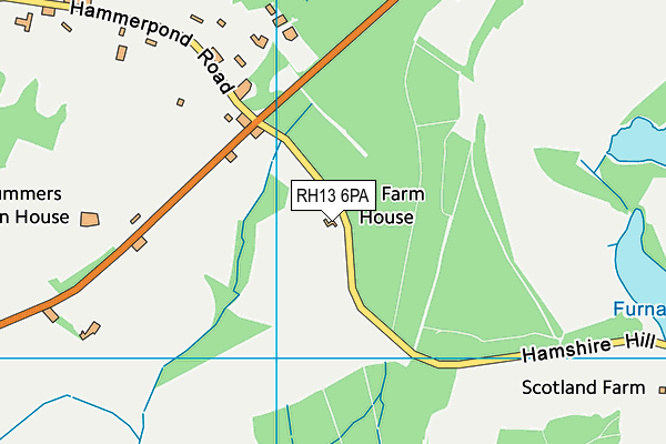 RH13 6PA map - OS VectorMap District (Ordnance Survey) RH13 6PA map - OS VectorMap District (Ordnance Survey)
