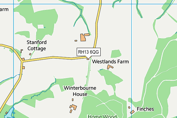 RH13 6QG map - OS VectorMap District (Ordnance Survey) RH13 6QG map - OS VectorMap District (Ordnance Survey)
