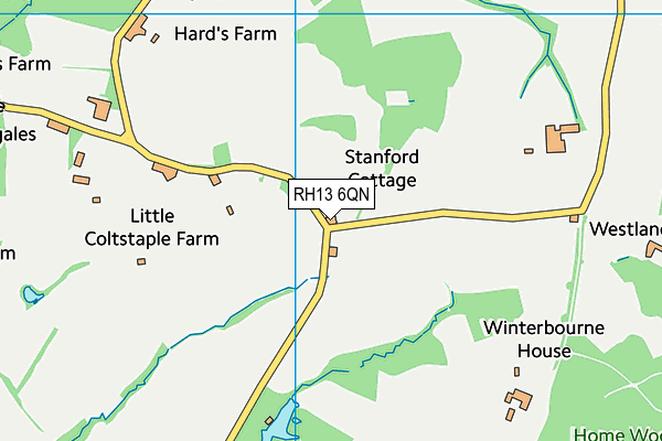 RH13 6QN map - OS VectorMap District (Ordnance Survey) RH13 6QN map - OS VectorMap District (Ordnance Survey)