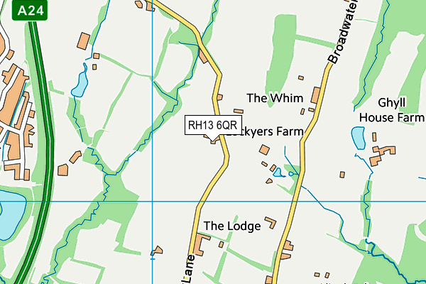 RH13 6QR map - OS VectorMap District (Ordnance Survey) RH13 6QR map - OS VectorMap District (Ordnance Survey)