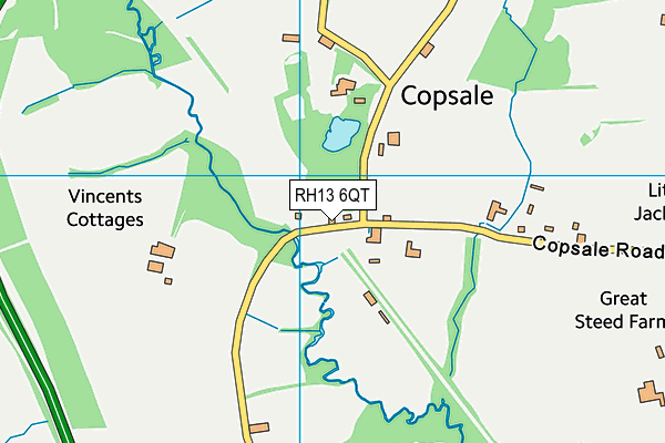 RH13 6QT map - OS VectorMap District (Ordnance Survey) RH13 6QT map - OS VectorMap District (Ordnance Survey)