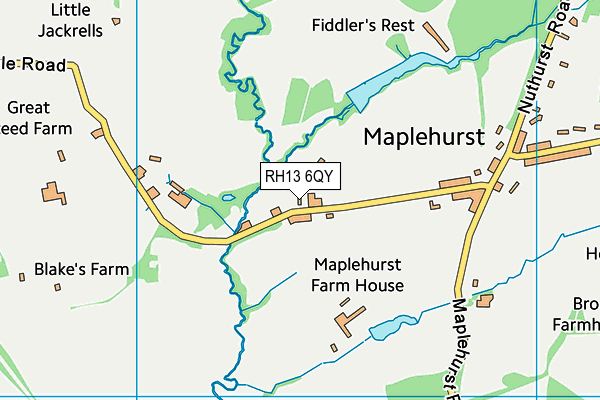 RH13 6QY map - OS VectorMap District (Ordnance Survey) RH13 6QY map - OS VectorMap District (Ordnance Survey)