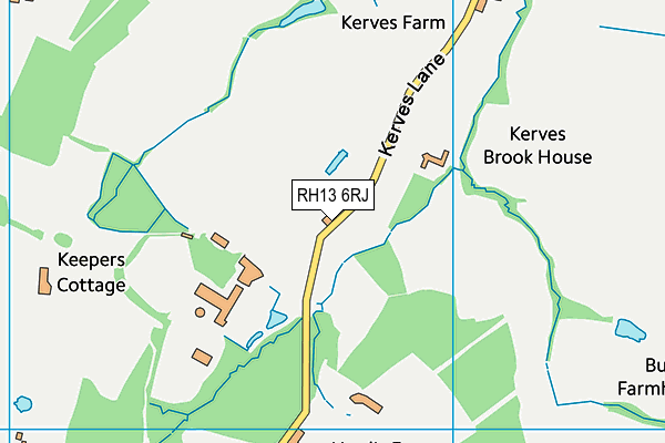 RH13 6RJ map - OS VectorMap District (Ordnance Survey) RH13 6RJ map - OS VectorMap District (Ordnance Survey)