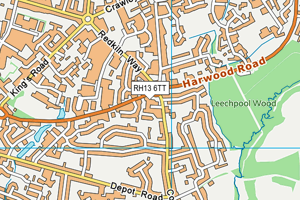 RH13 6TT map - OS VectorMap District (Ordnance Survey) RH13 6TT map - OS VectorMap District (Ordnance Survey)