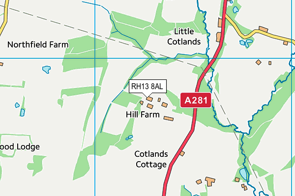 RH13 8AL map - OS VectorMap District (Ordnance Survey) RH13 8AL map - OS VectorMap District (Ordnance Survey)