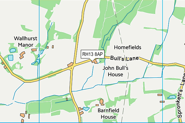 RH13 8AP map - OS VectorMap District (Ordnance Survey) RH13 8AP map - OS VectorMap District (Ordnance Survey)