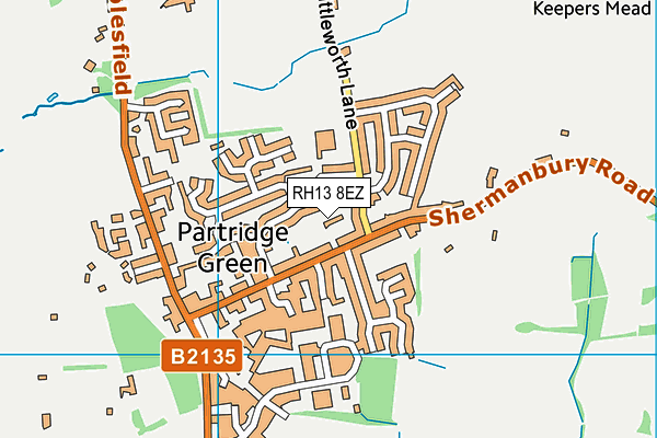 RH13 8EZ map - OS VectorMap District (Ordnance Survey) RH13 8EZ map - OS VectorMap District (Ordnance Survey)