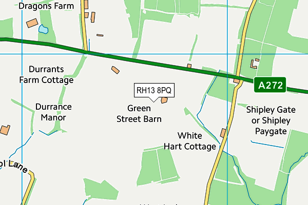 RH13 8PQ map - OS VectorMap District (Ordnance Survey) RH13 8PQ map - OS VectorMap District (Ordnance Survey)