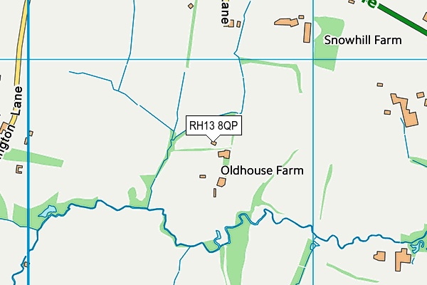 RH13 8QP map - OS VectorMap District (Ordnance Survey) RH13 8QP map - OS VectorMap District (Ordnance Survey)