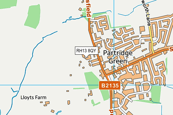 RH13 8QY map - OS VectorMap District (Ordnance Survey) RH13 8QY map - OS VectorMap District (Ordnance Survey)